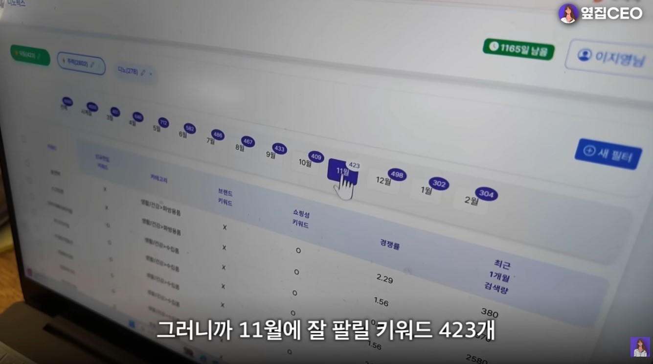 쿠팡 로켓그로스 부업 키워드 데이터 필터링 과정